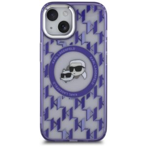 Karl Lagerfeld KLHMP15SHMCKMHU Apple iPhone 15 6.1"violetinės spalvos IML Monogram Karl&Choupette Head MagSa - Image 3