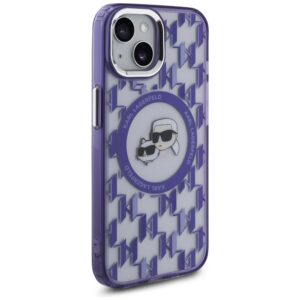 Karl Lagerfeld KLHMP15SHMCKMHU Apple iPhone 15 6.1"violetinės spalvos IML Monogram Karl&Choupette Head MagSa - Image 4
