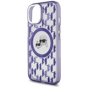 Karl Lagerfeld KLHMP15SHMCKMHU Apple iPhone 15 6.1"violetinės spalvos IML Monogram Karl&Choupette Head MagSa - Image 6