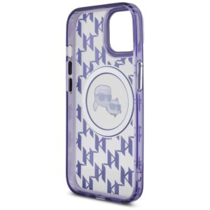 Karl Lagerfeld KLHMP15SHMCKMHU Apple iPhone 15 6.1"violetinės spalvos IML Monogram Karl&Choupette Head MagSa - Image 7