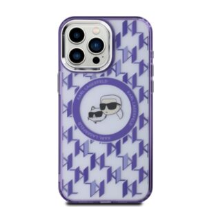Karl Lagerfeld KLHMP15XHMCKMHU Apple iPhone 15 Pro Max 6.7" violetinės spalvos IML Monogram Karl&Choupette He - Image 2