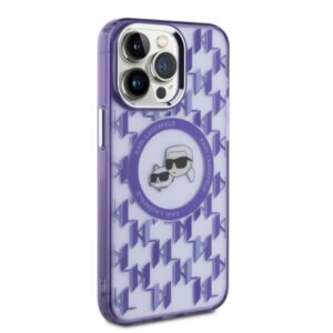 Karl Lagerfeld KLHMP15XHMCKMHU Apple iPhone 15 Pro Max 6.7" violetinės spalvos IML Monogram Karl&Choupette He - Image 4