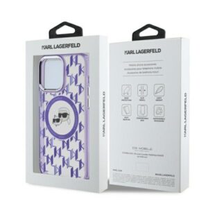 Karl Lagerfeld KLHMP15XHMCKMHU Apple iPhone 15 Pro Max 6.7" violetinės spalvos IML Monogram Karl&Choupette He - Image 5