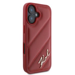 Karl Lagerfeld KLHCP16SPQDSMGR Apple iPhone 16 6.1" red kietas dėklas Quilted Signature - Image 4
