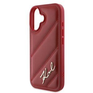 Karl Lagerfeld KLHCP16SPQDSMGR Apple iPhone 16 6.1" red kietas dėklas Quilted Signature - Image 6