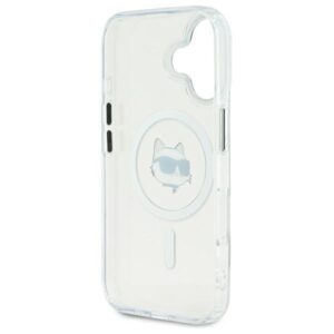 Karl Lagerfeld KLHMP16MHLSCHH Apple iPhone 16 Plus 6.7" baltos spalvos kietas dėklas IML Metal Choupette Head MagSa - Image 7