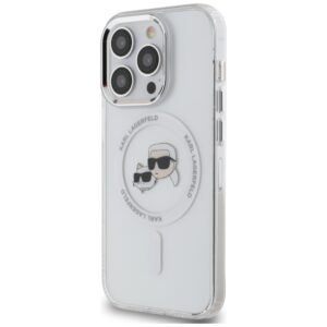 Karl Lagerfeld KLHMP14LHLSKCH Apple iPhone14 Pro 6.1" baltos spalvos kietas dėklas IML Metal Karl&Choupette Head MageSaf - Image 2