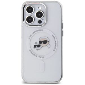 Karl Lagerfeld KLHMP14LHLSKCH Apple iPhone14 Pro 6.1" baltos spalvos kietas dėklas IML Metal Karl&Choupette Head MageSaf - Image 3