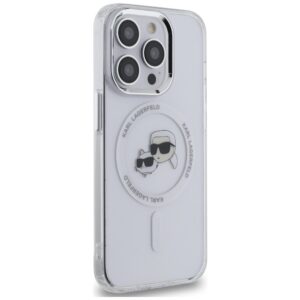 Karl Lagerfeld KLHMP14LHLSKCH Apple iPhone14 Pro 6.1" baltos spalvos kietas dėklas IML Metal Karl&Choupette Head MageSaf - Image 4