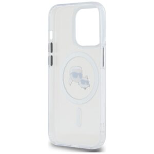 Karl Lagerfeld KLHMP14LHLSKCH Apple iPhone14 Pro 6.1" baltos spalvos kietas dėklas IML Metal Karl&Choupette Head MageSaf - Image 7