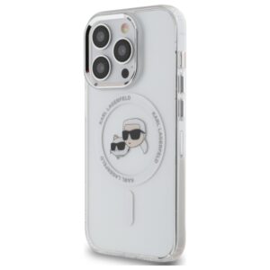 Karl Lagerfeld KLHMP14XHLSKCH Apple iPhone 14 Pro Max 6.7" baltos spalvos kietas dėklas IML Metal Karl&Choupette He - Image 2