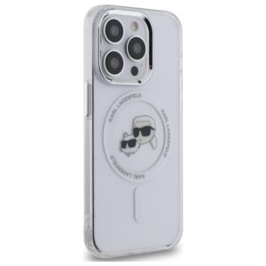 Karl Lagerfeld KLHMP14XHLSKCH Apple iPhone 14 Pro Max 6.7" baltos spalvos kietas dėklas IML Metal Karl&Choupette He - Image 4