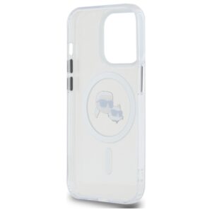 Karl Lagerfeld KLHMP14XHLSKCH Apple iPhone 14 Pro Max 6.7" baltos spalvos kietas dėklas IML Metal Karl&Choupette He - Image 7