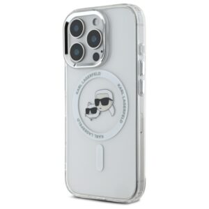 Karl Lagerfeld KLHMP16LHLSKCH Apple iPhone 16 Pro 6.3" baltos spalvos kietas dėklas IML Metal Karl&Choupette Head M - Image 2