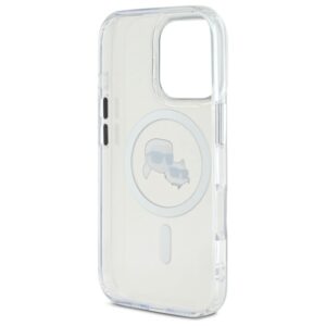 Karl Lagerfeld KLHMP16LHLSKCH Apple iPhone 16 Pro 6.3" baltos spalvos kietas dėklas IML Metal Karl&Choupette Head M - Image 7