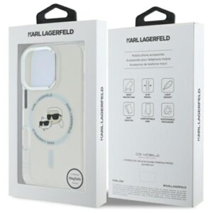 Karl Lagerfeld KLHMP16LHLSKCH Apple iPhone 16 Pro 6.3" baltos spalvos kietas dėklas IML Metal Karl&Choupette Head M - Image 8