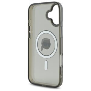 Karl Lagerfeld KLHMP16SHLSKIK Apple iPhone 16 6.1" juodos spalvos kietas dėklas IML Metal Karl Head MagSafe - Image 7