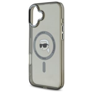 Karl Lagerfeld KLHMP16MHLSKIK Apple iPhone 16 Plus 6.7" juodos spalvos kietas dėklas IML Metal Karl Head MagSafe - Image 6