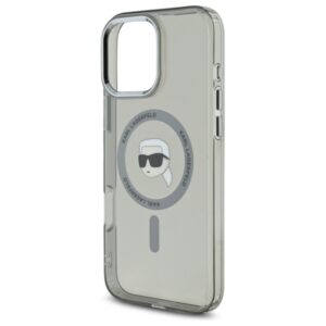 Karl Lagerfeld KLHMP16LHLSKIK Apple iPhone 16 Pro 6.3" juodos spalvos kietas dėklas IML Metal Karl Head MagSafe - Image 6