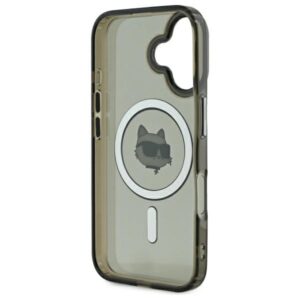 Karl Lagerfeld KLHMP16SHLSCHK Apple iPhone 16 6.1" juodos spalvos kietas dėklas IML Metal Choupette Head MagSafe - Image 7