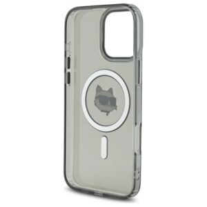 Karl Lagerfeld KLHMP16LHLSCHK Apple iPhone 16 Pro 6.3" juodos spalvos kietas dėklas IML Metal Choupette Head MagSa - Image 7