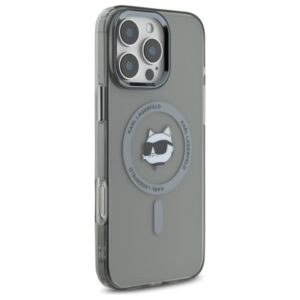 Karl Lagerfeld KLHMP16XHLSCHK Apple iPhone16 Pro Max 6.9" juodos spalvos kietas dėklas IML Metal Choupette Head M - Image 4