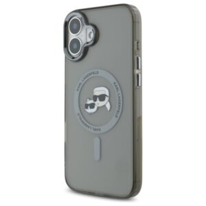 Karl Lagerfeld KLHMP16SHLSKCK Apple iPhone 16 6.1" juodos spalvos kietas dėklas IML Metal Karl&Choupette Head MagS - Image 2