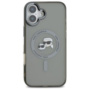 Karl Lagerfeld KLHMP16SHLSKCK Apple iPhone 16 6.1" juodos spalvos kietas dėklas IML Metal Karl&Choupette Head MagS - Image 3