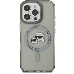 Karl Lagerfeld KLHMP16LHLSKCK Apple iPhone 16 Pro 6.3" juodos spalvos kietas dėklas IML Metal Karl&Choupette Head - Image 3