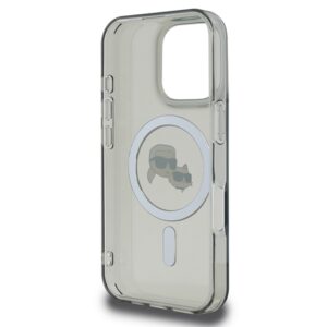 Karl Lagerfeld KLHMP16LHLSKCK Apple iPhone 16 Pro 6.3" juodos spalvos kietas dėklas IML Metal Karl&Choupette Head - Image 7