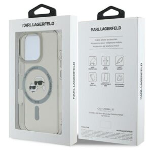 Karl Lagerfeld KLHMP16LHLSKCK Apple iPhone 16 Pro 6.3" juodos spalvos kietas dėklas IML Metal Karl&Choupette Head - Image 8