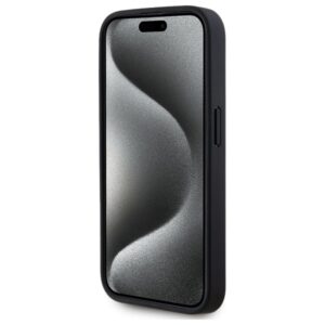 Karl Lagerfeld KLHMP15LPKHPORPK Apple iPhone15 Pro 6.1" kietas dėklas juodos spalvos Leather Monogram Metal Logo MagSafe - Image 5