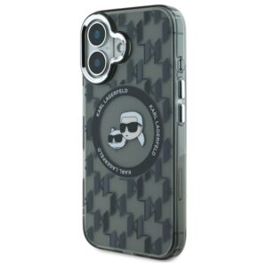 Karl Lagerfeld KLHMP16SHMCKMHK Apple iPhone 16 6.1" juodos spalvos IML Monogram Karl&Choupette Head MagSafe - Image 2