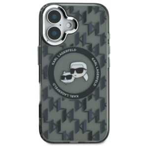 Karl Lagerfeld KLHMP16SHMCKMHK Apple iPhone 16 6.1" juodos spalvos IML Monogram Karl&Choupette Head MagSafe - Image 3