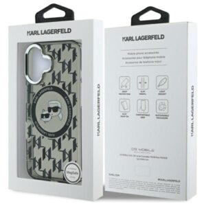 Karl Lagerfeld KLHMP16SHMCKMHK Apple iPhone 16 6.1" juodos spalvos IML Monogram Karl&Choupette Head MagSafe - Image 8