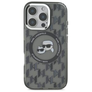 Karl Lagerfeld KLHMP16LHMCKMHK Apple iPhone 16 Pro 6.3" juodos spalvos IML Monogram Karl&Choupette Head MagSa - Image 3