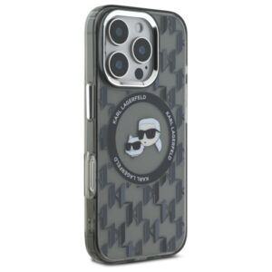 Karl Lagerfeld KLHMP16LHMCKMHK Apple iPhone 16 Pro 6.3" juodos spalvos IML Monogram Karl&Choupette Head MagSa - Image 4