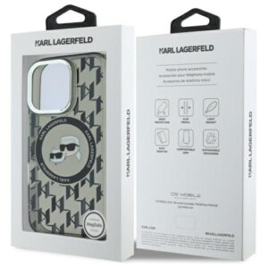 Karl Lagerfeld KLHMP16LHMCKMHK Apple iPhone 16 Pro 6.3" juodos spalvos IML Monogram Karl&Choupette Head MagSa - Image 8