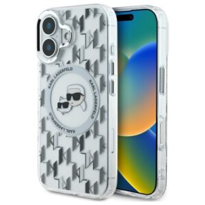 Karl Lagerfeld KLHMP16SHMCKMHT Apple iPhone 16 6.1" skaidrus IML Monogram Karl&Choupette H