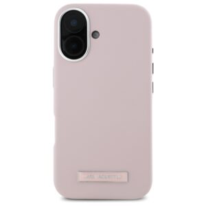 Karl Lagerfeld KLHMP16SPGMSRPP Apple iPhone 16 6.1" rožinės spalvos kietas dėklas FW Metal Plate MagSafe - Image 3