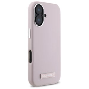 Karl Lagerfeld KLHMP16SPGMSRPP Apple iPhone 16 6.1" rožinės spalvos kietas dėklas FW Metal Plate MagSafe - Image 4
