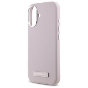 Karl Lagerfeld KLHMP16SPGMSRPP Apple iPhone 16 6.1" rožinės spalvos kietas dėklas FW Metal Plate MagSafe - Image 6