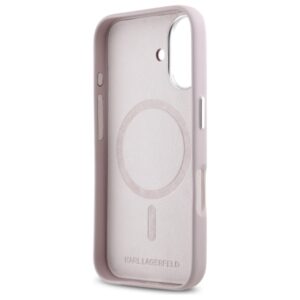 Karl Lagerfeld KLHMP16SPGMSRPP Apple iPhone 16 6.1" rožinės spalvos kietas dėklas FW Metal Plate MagSafe - Image 7