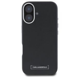 Karl Lagerfeld KLHMP16MPGMSRPK Apple iPhone 16 Plus 6.7" juodos spalvos kietas dėklas FW Metal Plate MagSafe - Image 3