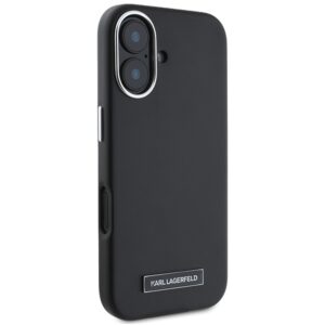 Karl Lagerfeld KLHMP16MPGMSRPK Apple iPhone 16 Plus 6.7" juodos spalvos kietas dėklas FW Metal Plate MagSafe - Image 4