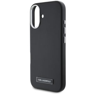 Karl Lagerfeld KLHMP16MPGMSRPK Apple iPhone 16 Plus 6.7" juodos spalvos kietas dėklas FW Metal Plate MagSafe - Image 6