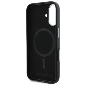 Karl Lagerfeld KLHMP16MPGMSRPK Apple iPhone 16 Plus 6.7" juodos spalvos kietas dėklas FW Metal Plate MagSafe - Image 7