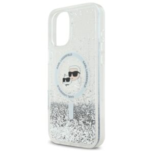 Karl Lagerfeld KLHMP16MLGKCSGH Apple iPhone16 Plus 6.7" kietas dėklas skaidrus Liquid Glitter Karl&Choupette - Image 6