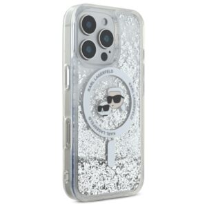 Karl Lagerfeld KLHMP16LLGKCSGH Apple iPhone16 Pro 6.3" kietas dėklas skaidrus Liquid Glitter Karl&Choupette - Image 4
