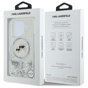 Karl Lagerfeld KLHMP16LLGKCSGH Apple iPhone16 Pro 6.3" kietas dėklas skaidrus Liquid Glitter Karl&Choupette - Image 8